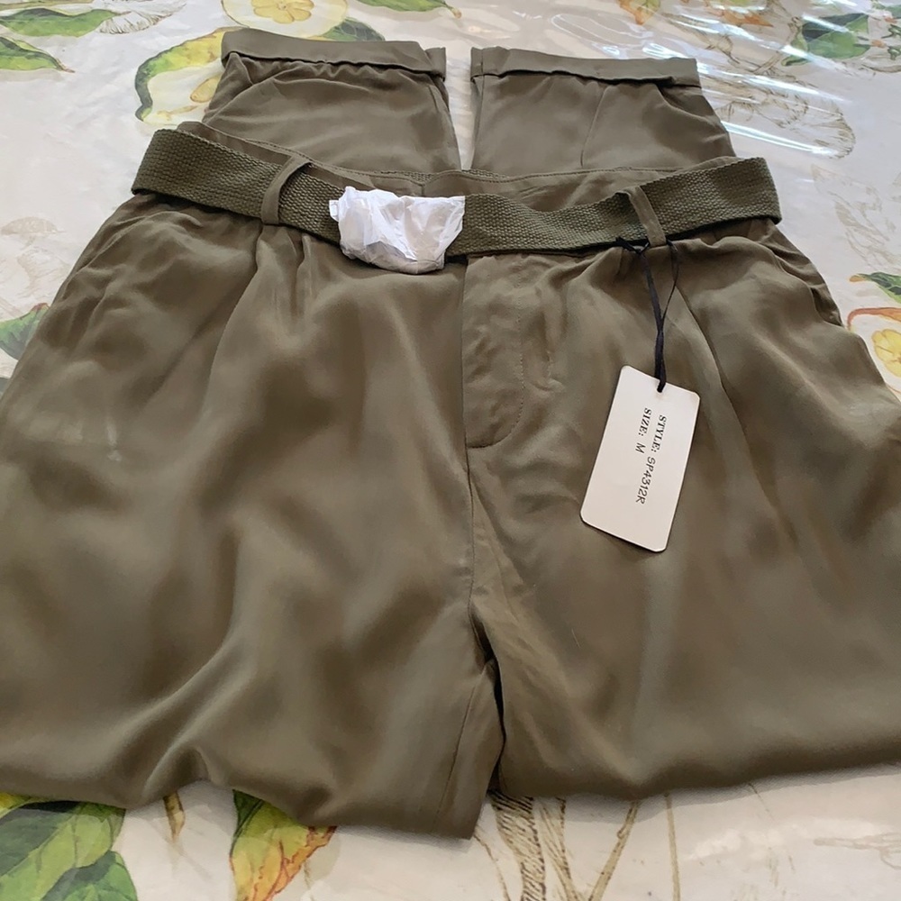 Olive Green Track Pants